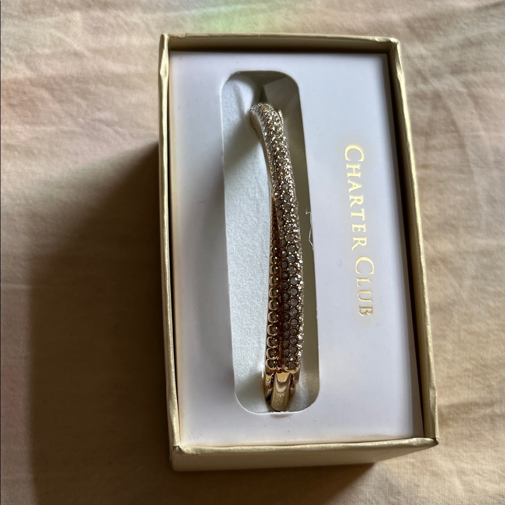 Charter Club Gold and Silver Crystal Bracelet